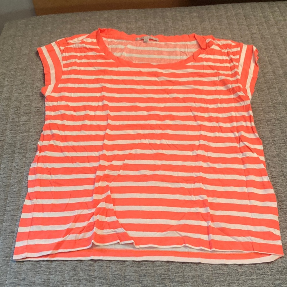 GAP Pink and White Relaxed Boxy Tee